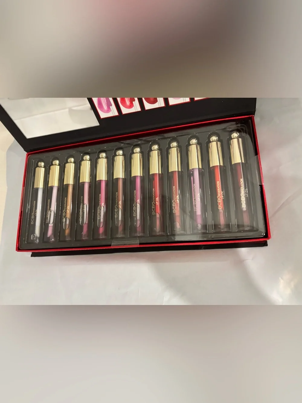 BCBGeneration 12-Pc Lip Oil Collection - Pink, Red & Nude Shades